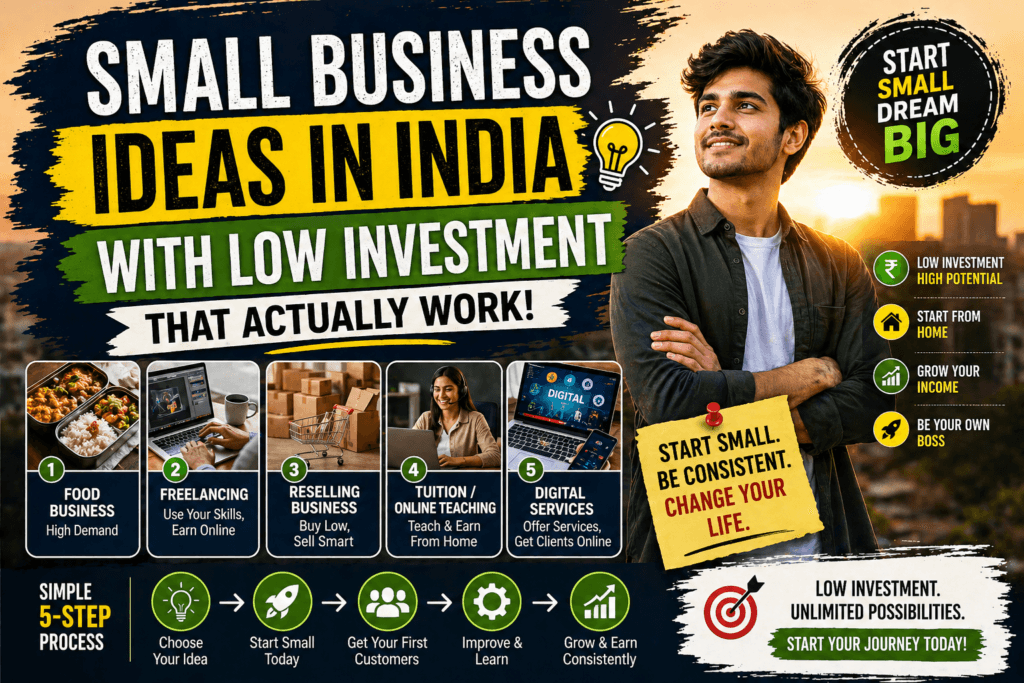 small business ideas in India with low investment for beginners starting from home