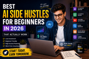 best ai side hustles for beginners in 2026